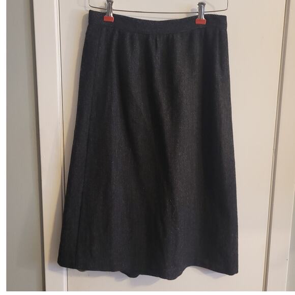 Vntg KENSINGTON SQUARE Wool Wrap Midi Skirt Sz S 28” waist Made in USA 80s/90s - Picture 4 of 7